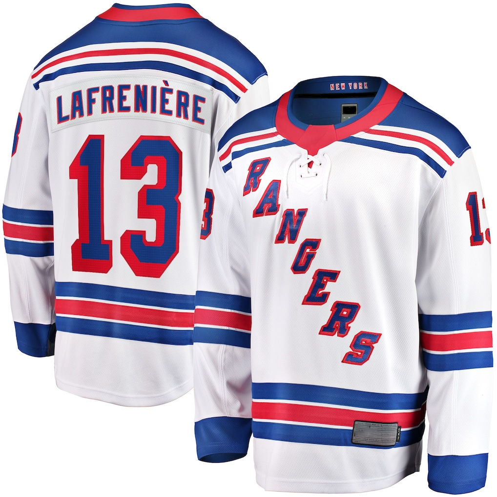 Choea NY.Rangers #13 Alexis Lafreniere White Breakaway Jerseys