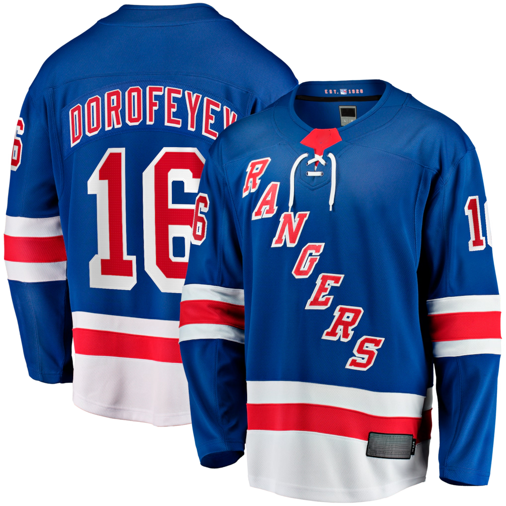 Choea NY.Rangers #16 Pavel Dorofeyev Blue Home Breakaway Jerseys