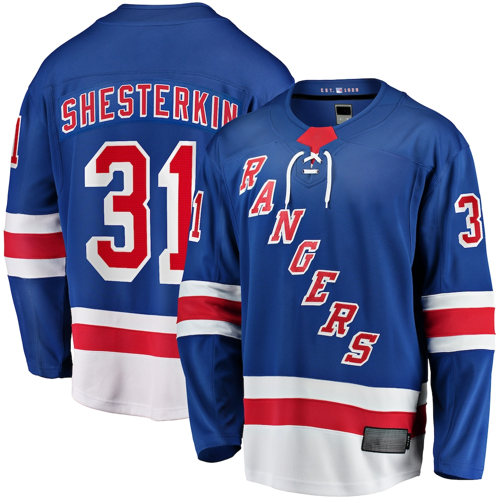 Choea NY.Rangers #31 Igor Shesterkin Blue Home Breakaway Player Jerseys