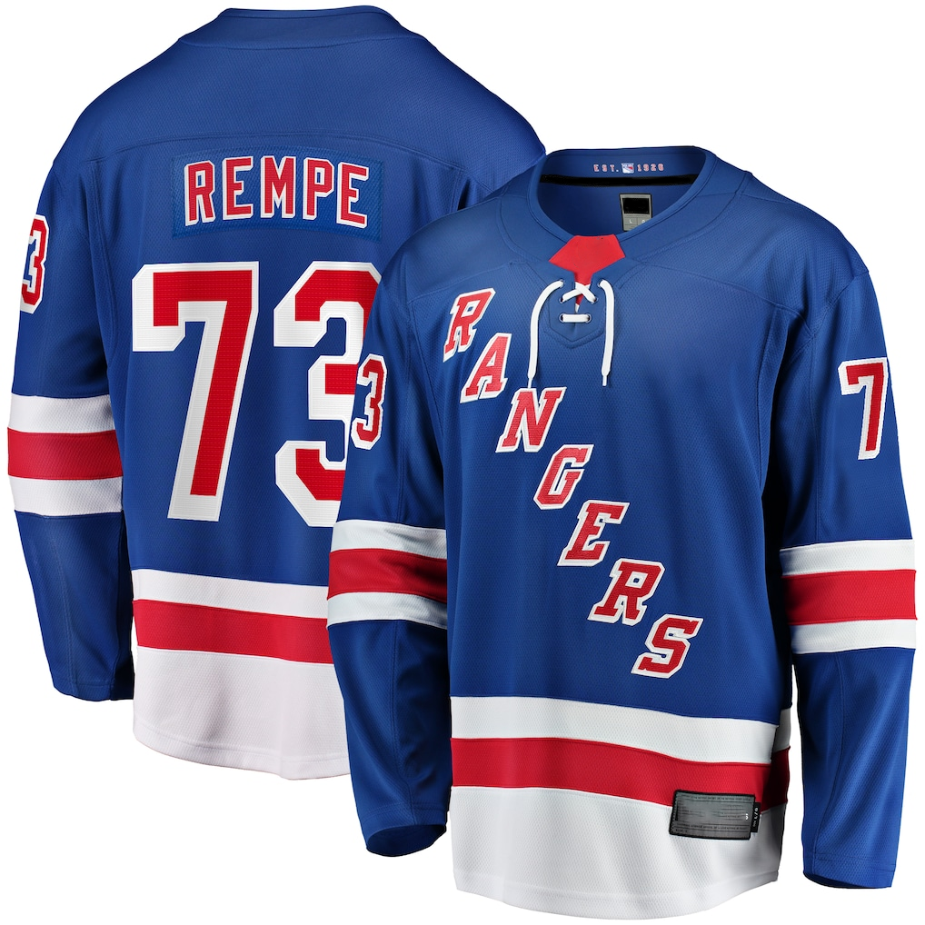 Choea NY.Rangers #73 Matt Rempe Blue Home Breakaway Jerseys