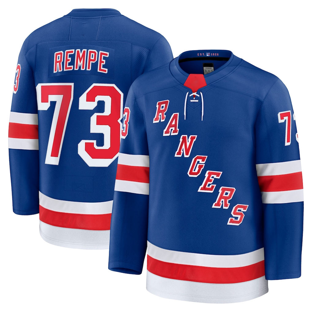 Choea NY.Rangers #73 Matt Rempe Blue Home Premium Jerseys
