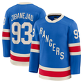 Choea NY.Rangers #93 Mika Zibanejad Blue Centennial Premium Jerseys