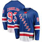 Choea NY.Rangers #93 Mika Zibanejad Blue Home Breakaway Player Jerseys