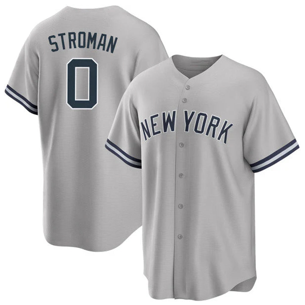 Choea NY.Yankees #0 Marcus Stroman Player Gray Road Game Stitched Jerseys