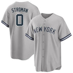 Choea NY.Yankees #0 Marcus Stroman Player Gray Road Game Stitched Jerseys