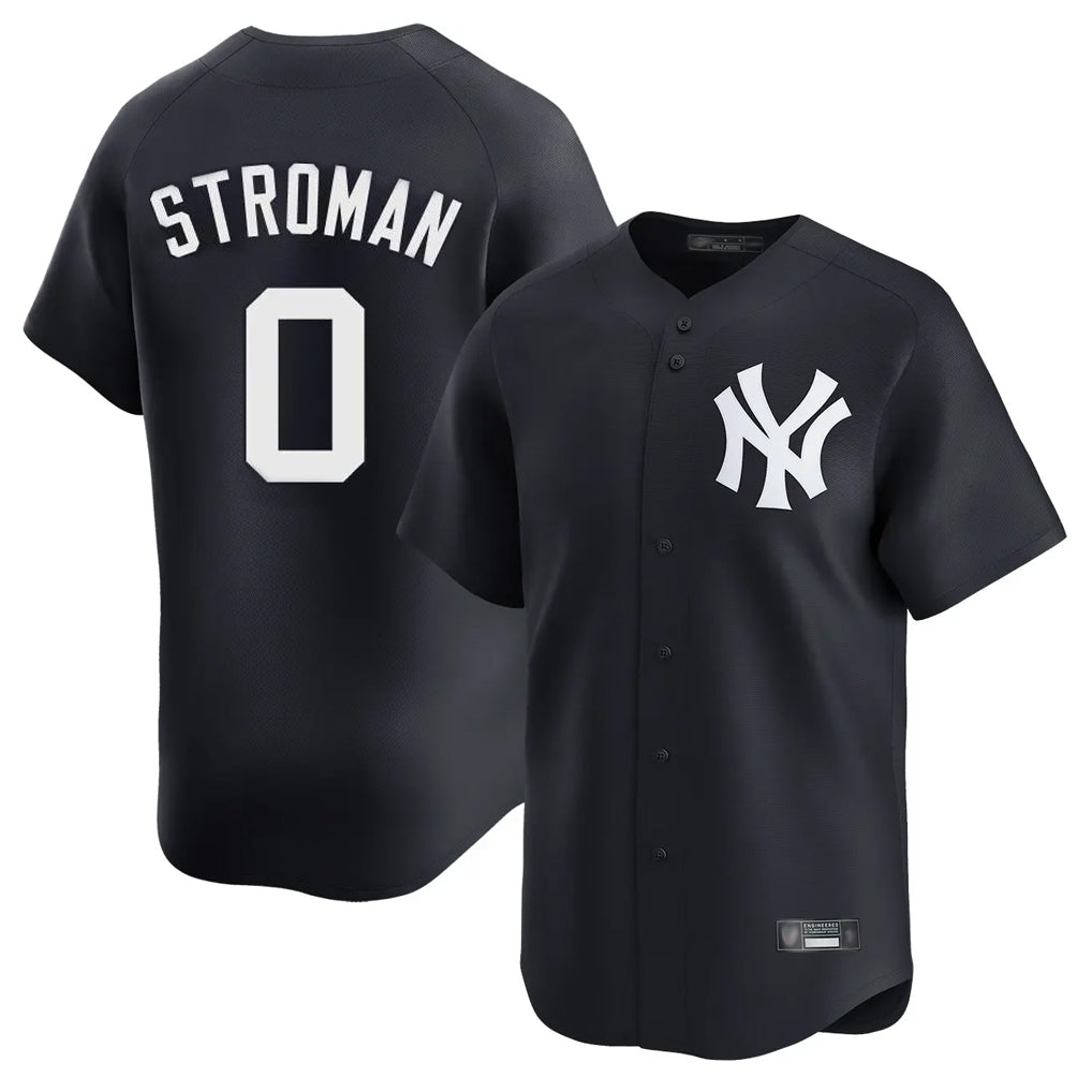 Choea NY.Yankees #0 Marcus Stroman Player Navy Alternate Limited Home Stitched Jerseys