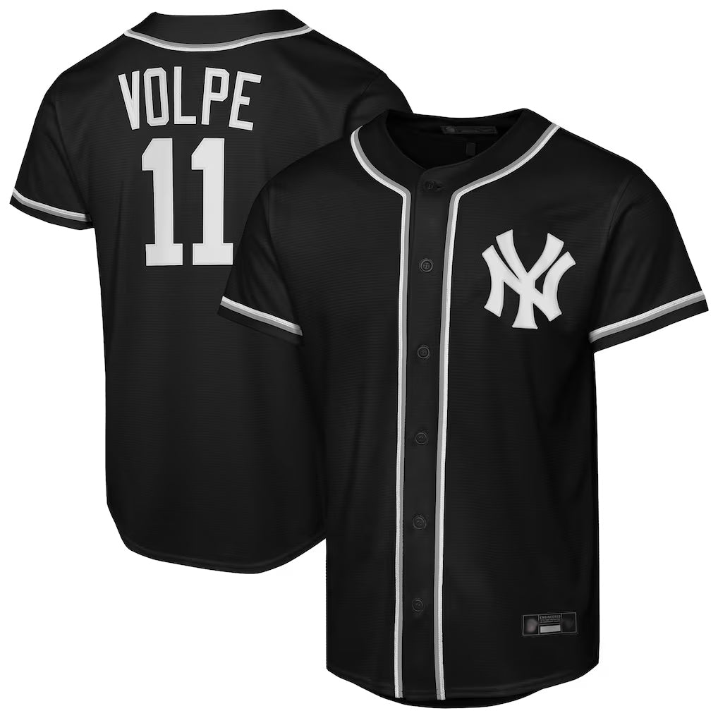 Choea NY.Yankees #11 Anthony Volpe Player Black Out Game Stitched Jerseys