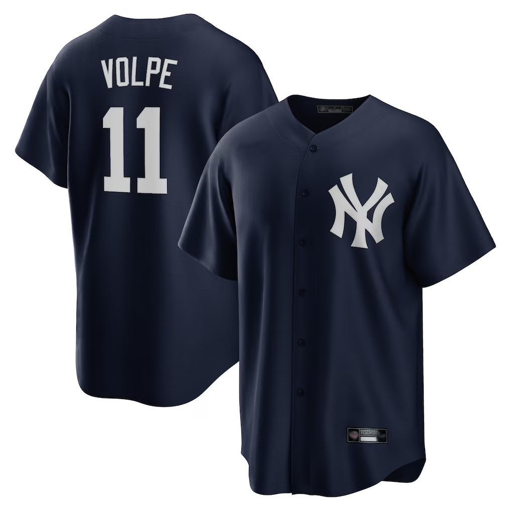 Choea NY.Yankees #11 Anthony Volpe Player Navy Game Stitched Jerseys