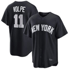 Choea NY.Yankees #11 Anthony Volpe Player Navy Home Game Stitched Jerseys