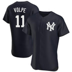 Choea NY.Yankees #11 Anthony Volpe Player Navy Limited Elite Home Stitched Jerseys
