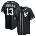 Choea NY.Yankees #13 Jazz Chisholm Jr Player Black Out Game Stitched Jerseys