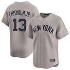 Choea NY.Yankees #13 Jazz Chisholm Jr Player Gray Limited Home Stitched Jerseys