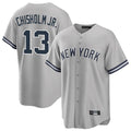 Choea NY.Yankees #13 Jazz Chisholm Jr Player Gray Road Game Stitched Jerseys