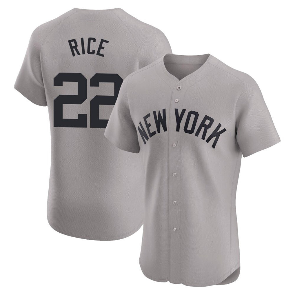 Choea NY.Yankees #22 Ben Rice Player Gray Limited Elite Home Stitched Jerseys