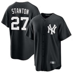 Choea NY.Yankees #27 Giancarlo Stanton Player Black Game Stitched Jerseys