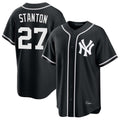 Choea NY.Yankees #27 Giancarlo Stanton Player Black Out Game Home Stitched Jerseys
