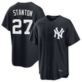 Choea NY.Yankees #27 Giancarlo Stanton Player Navy Game Stitched Jerseys
