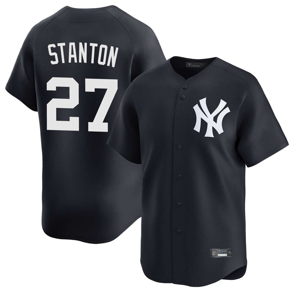 Choea NY.Yankees #27 Giancarlo Stanton Player Navy Limited Home Stitched Jerseys