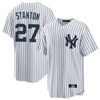 Choea NY.Yankees #27 Giancarlo Stanton Player White Game Home Stitched Jerseys