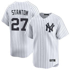 Choea NY.Yankees #27 Giancarlo Stanton Player White Limited Home Stitched Jerseys