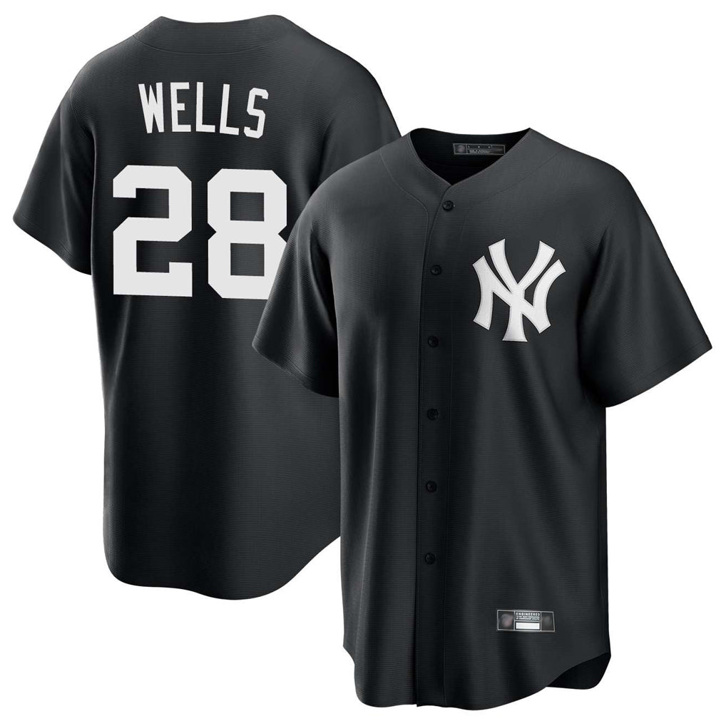 Choea NY.Yankees #28 Austin Wells Player Black Game Home Stitched Jerseys