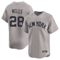 Choea NY.Yankees #28 Austin Wells Player Gray Limited Home Stitched Jerseys