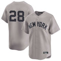 Choea NY.Yankees #28 Austin Wells Player Gray Limited Stitched Jerseys