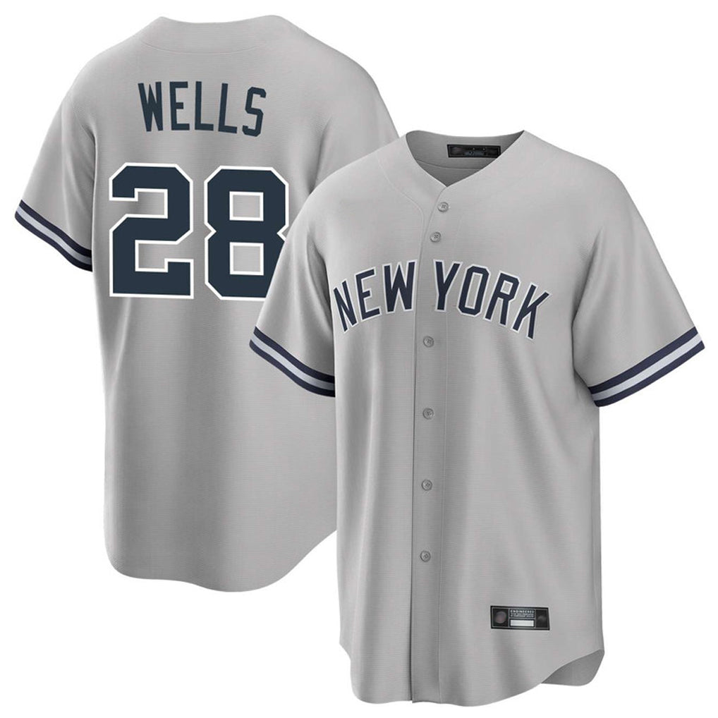 Choea NY.Yankees #28 Austin Wells Player Gray Road Game Stitched Jerseys