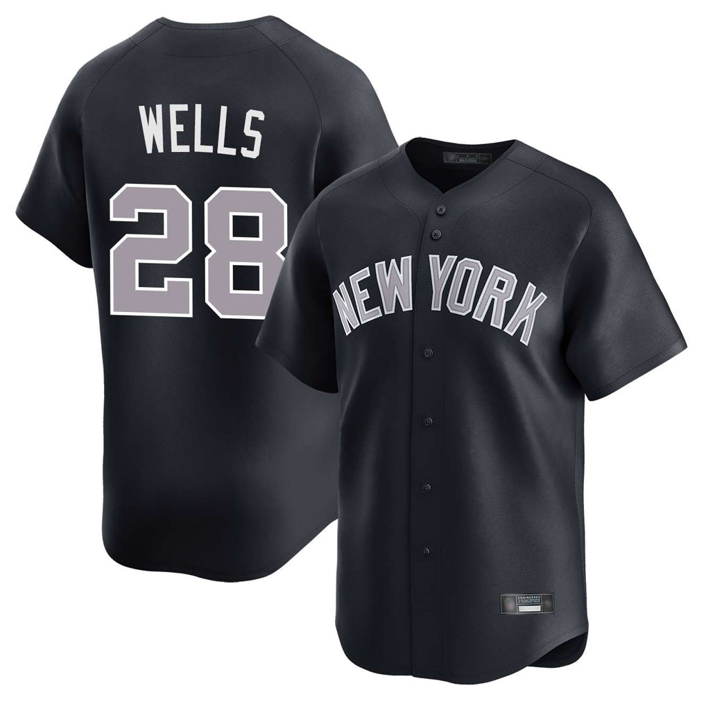 Choea NY.Yankees #28 Austin Wells Player Navy Limited Home Stitched Jerseys