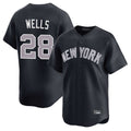 Choea NY.Yankees #28 Austin Wells Player Navy Limited Home Stitched Jerseys