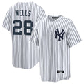 Choea NY.Yankees #28 Austin Wells Player White Game Home Stitched Jerseys