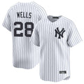 Choea NY.Yankees #28 Austin Wells Player White Limited Home Stitched Jerseys