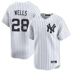 Choea NY.Yankees #28 Austin Wells Player White Limited Home Stitched Jerseys