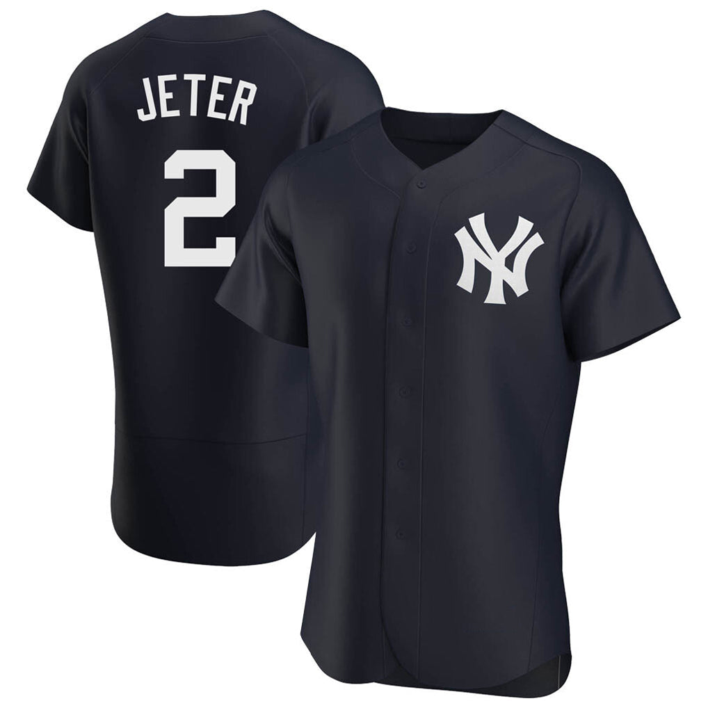 Choea NY.Yankees #2 Derek Jeter Player Navy Limited Elite Home Stitched Jerseys