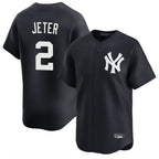 Choea NY.Yankees #2 Derek Jeter Player Navy Limited Home Stitched Jerseys