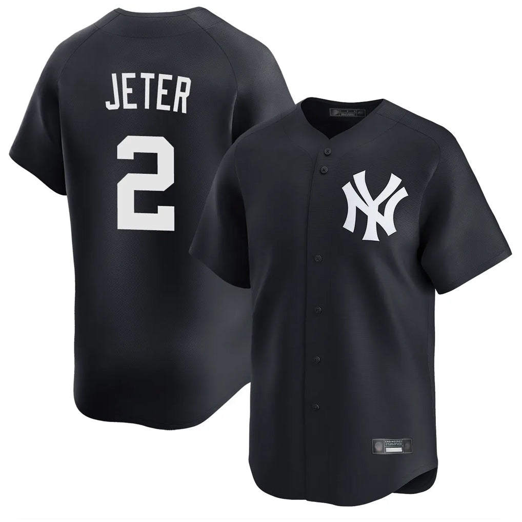 Choea NY.Yankees #2 Derek Jeter Player Navy Limited Home Stitched Jerseys