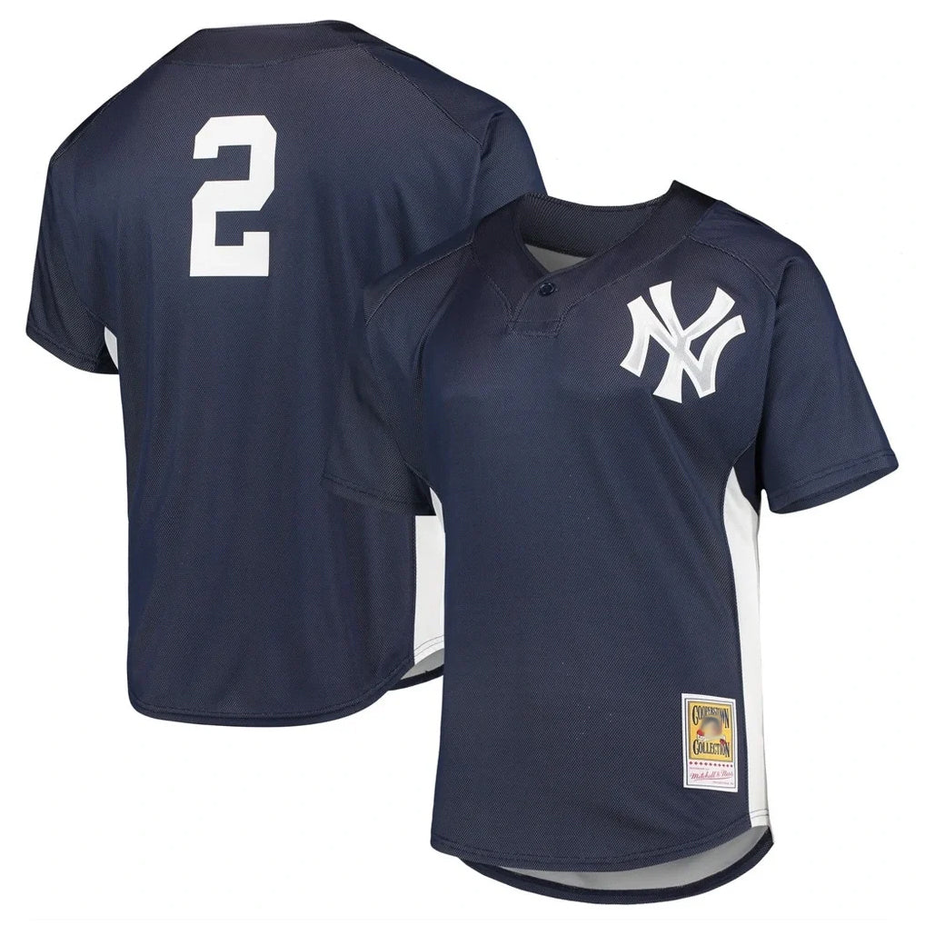 Choea NY.Yankees #2 Derek Jeter Player Navy Mitchell & Ness Limited Stitched Jerseys