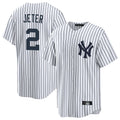 Choea NY.Yankees #2 Derek Jeter Player White Game Home Stitched Jerseys