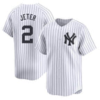 Choea NY.Yankees #2 Derek Jeter Player White Limited Home Stitched Jerseys