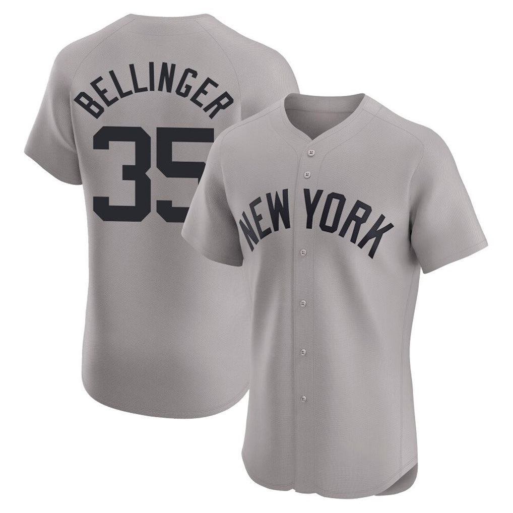 Choea NY.Yankees #35 Cody Bellinger Player Gray Limited Elite Home Stitched Jerseys