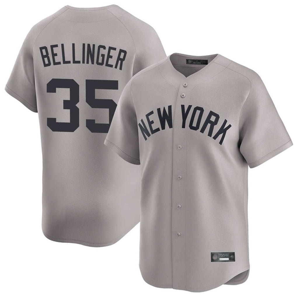 Choea NY.Yankees #35 Cody Bellinger Player Gray Limited Home Stitched Jerseys