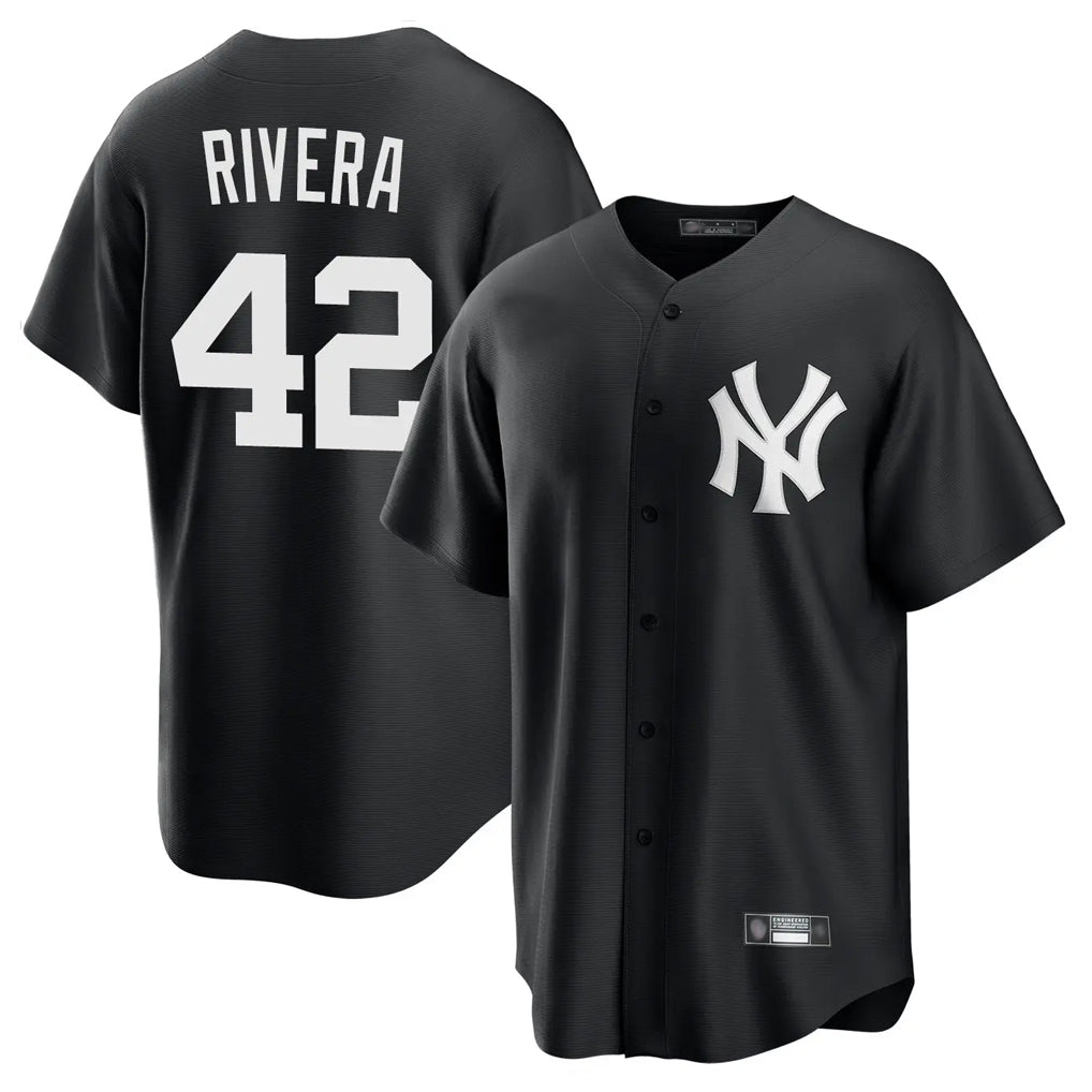 Choea NY.Yankees #42 Mariano Rivera Player Black Game Stitched Jerseys