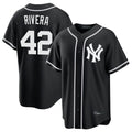 Choea NY.Yankees #42 Mariano Rivera Player Black Out Game Home Stitched Jerseys