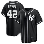 Choea NY.Yankees #42 Mariano Rivera Player Black Out Game Home Stitched Jerseys