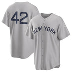 Choea NY.Yankees #42 Mariano Rivera Player Gray Field of Dreams Game Stitched Jerseys