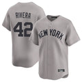 Choea NY.Yankees #42 Mariano Rivera Player Gray Limited Home Stitched Jerseys