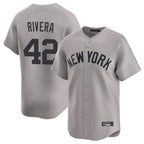 Choea NY.Yankees #42 Mariano Rivera Player Gray Limited Home Stitched Jerseys