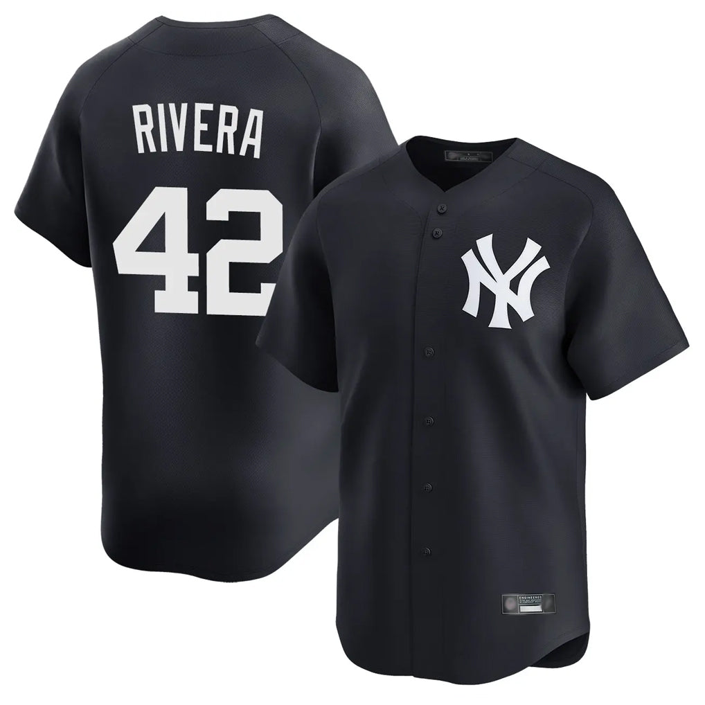 Choea NY.Yankees #42 Mariano Rivera Player Navy Alternate Limited Home Stitched Jerseys
