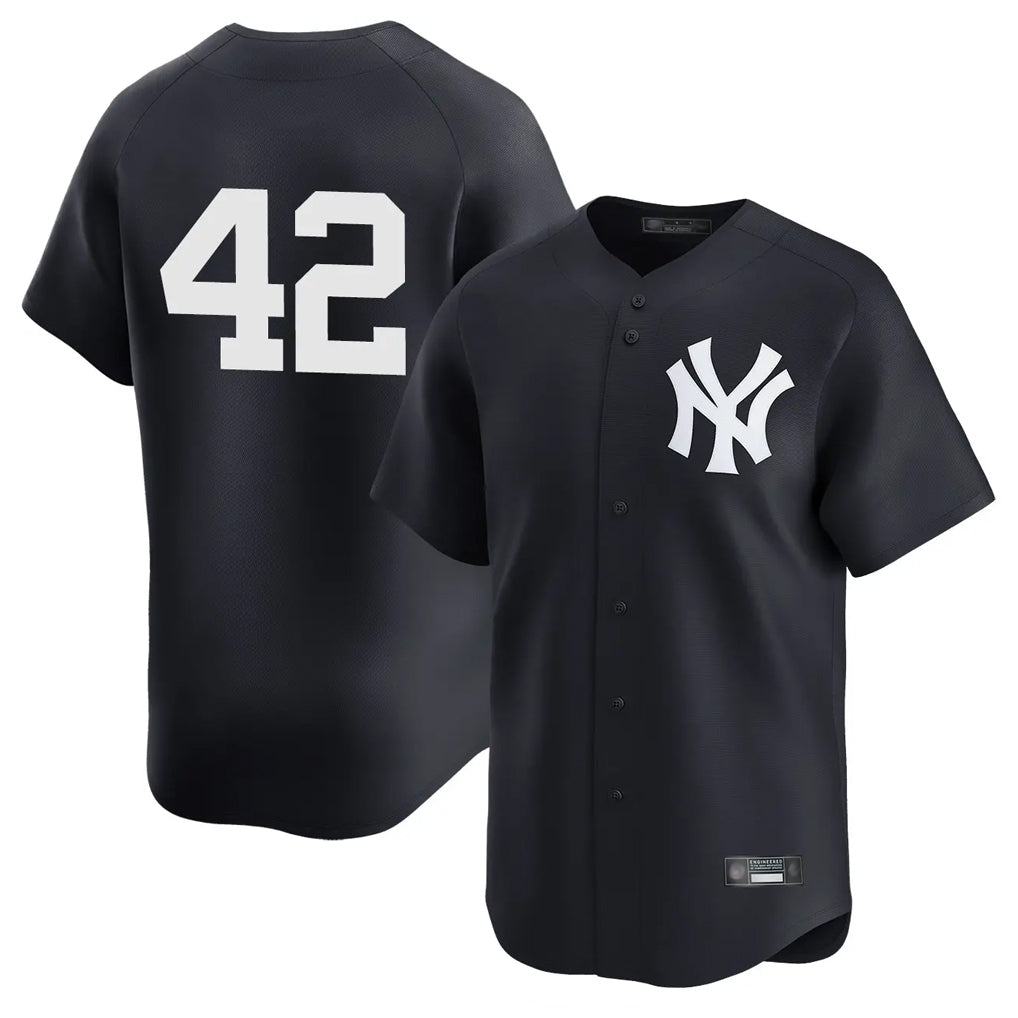 Choea NY.Yankees #42 Mariano Rivera Player Navy Alternate Limited Stitched Jerseys