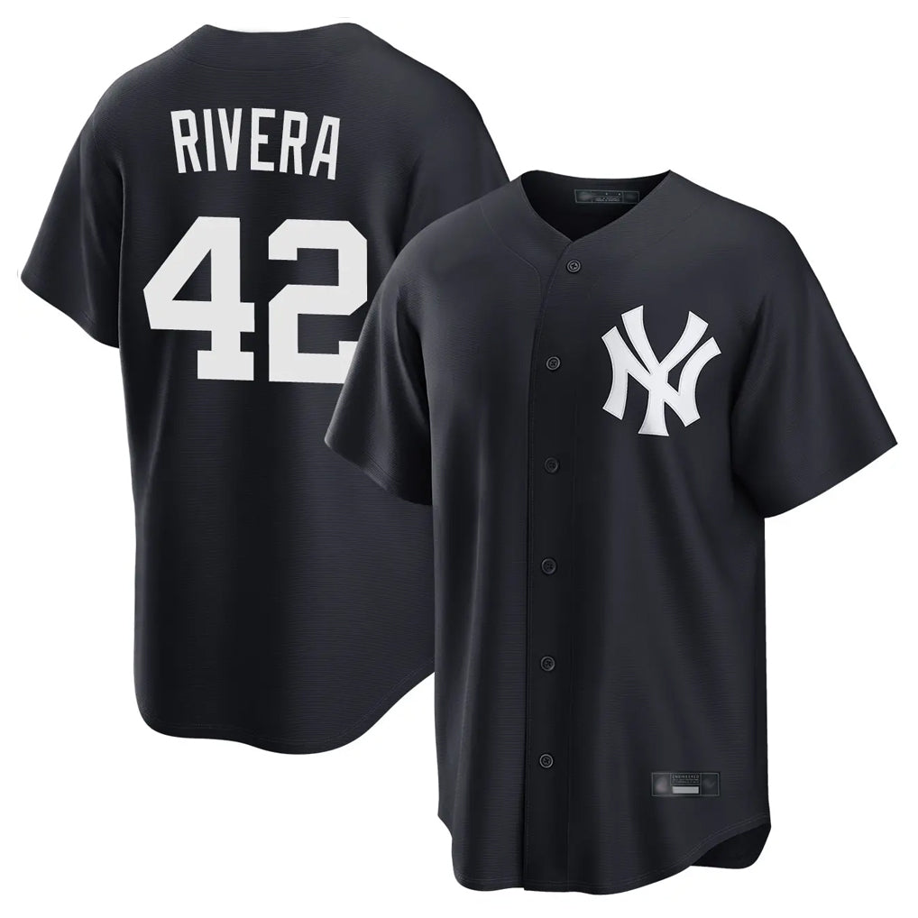 Choea NY.Yankees #42 Mariano Rivera Player Navy Game Home Stitched Jerseys